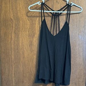 Express Black Strappy V-Neck Women's Top